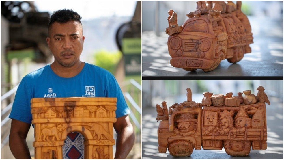 Do Cariri para o Louvre: Mestre Din Alves transforma a essência do sertão em arte — Foto: Divulgação