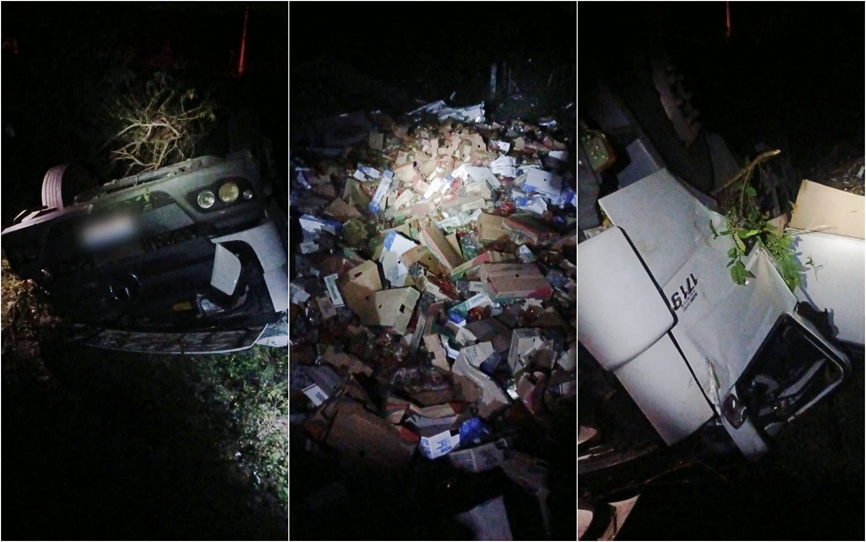 Caminhoneiro morre após caminhão com morangos cair em ribanceira na BR-459, em MG