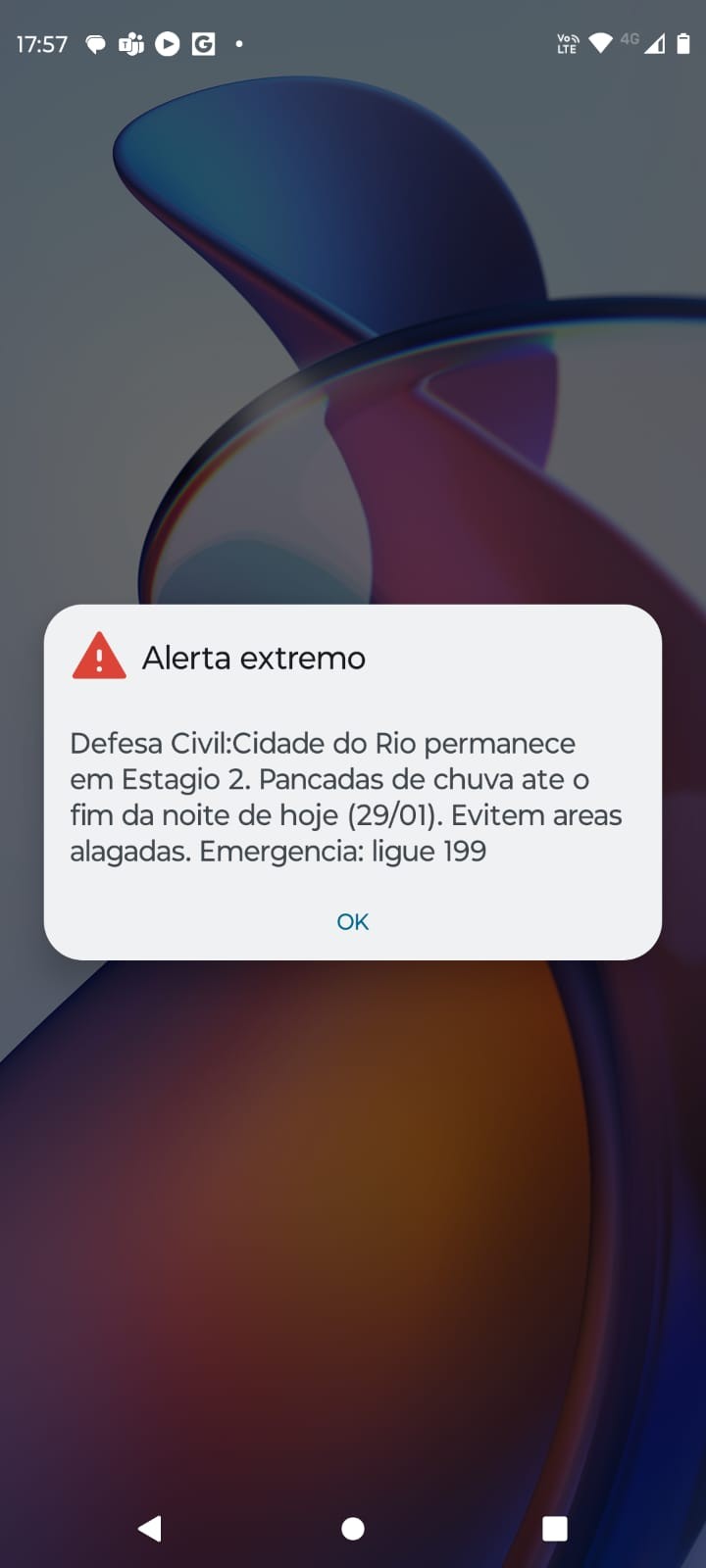 Rio recebe 'alerta extremo' da Defesa Civil pela 1ª vez 