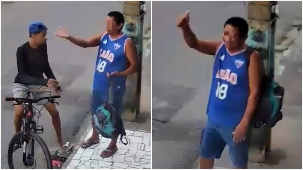 Homem escapa de roubo por conhecer os ladrões e manda 'joinha' — Foto: TV Verdes Mares/Reprodução