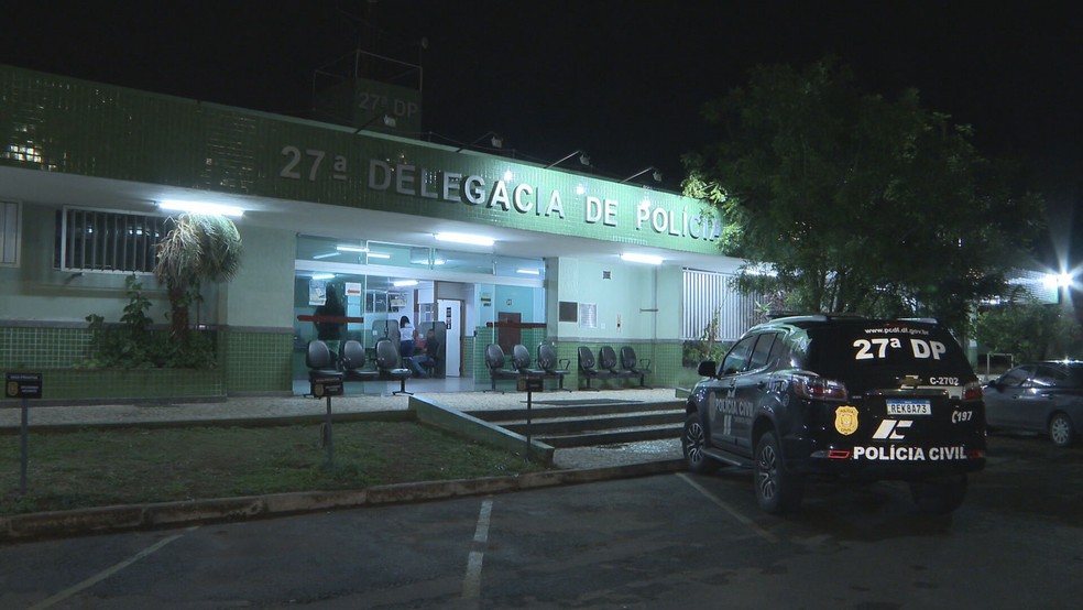 27ª Delegacia de Polícia, no Recanto das Emas, no DF — Foto: TV Globo/Reprodução