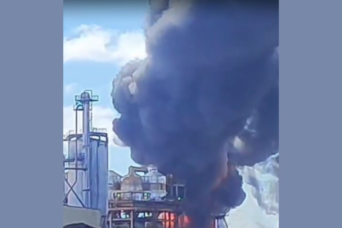 VÍDEO: incêndio atinge usina de etanol em Caarapó