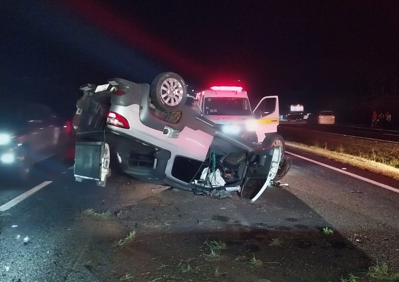 Cavalo solto na pista provoca acidentes e morre em rodovia próximo a Franca, SP