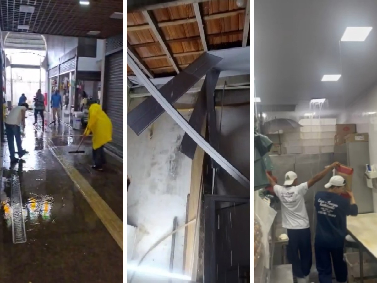 Menos de um mês após reinauguração, Mercadão de Campinas sofre com alagamentos e prefeitura promete ajustes