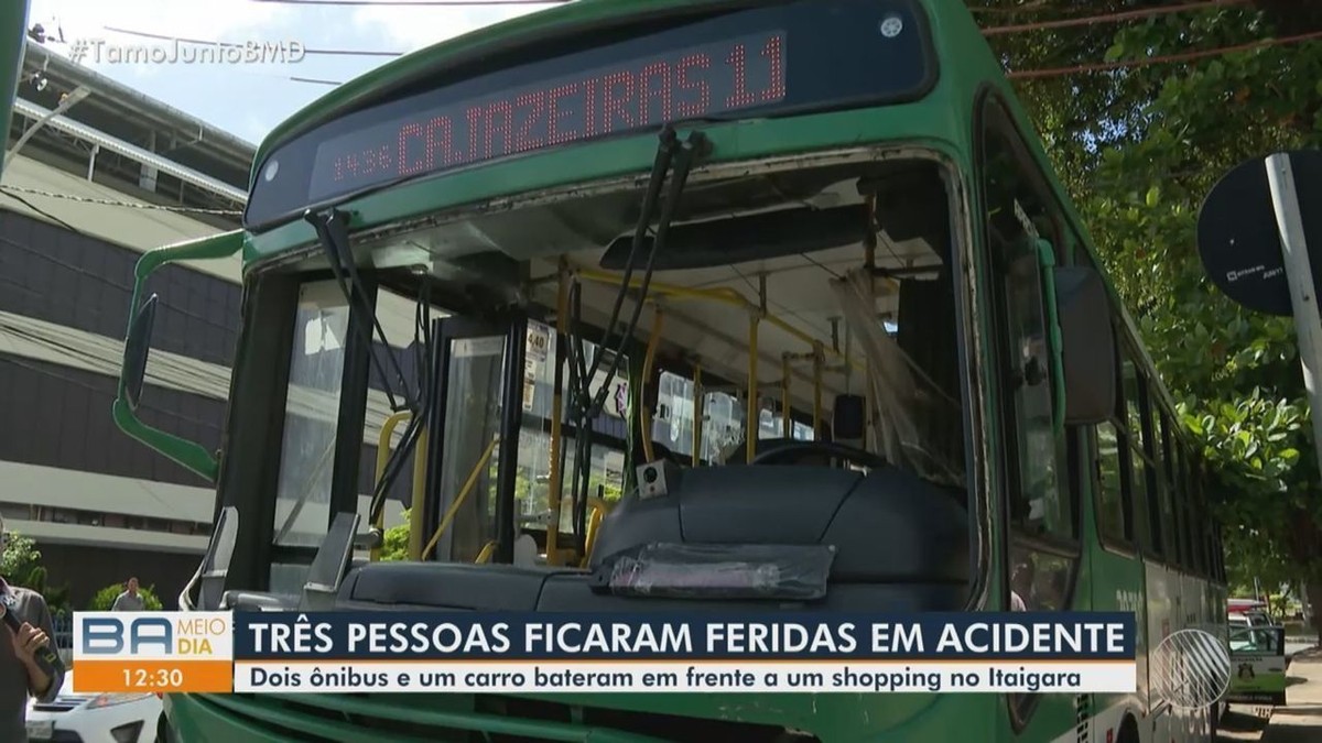 Acidente Entre Dois ônibus E Carro Deixa Três Feridos Na Avenida Acm Em Salvador Bahia G1 