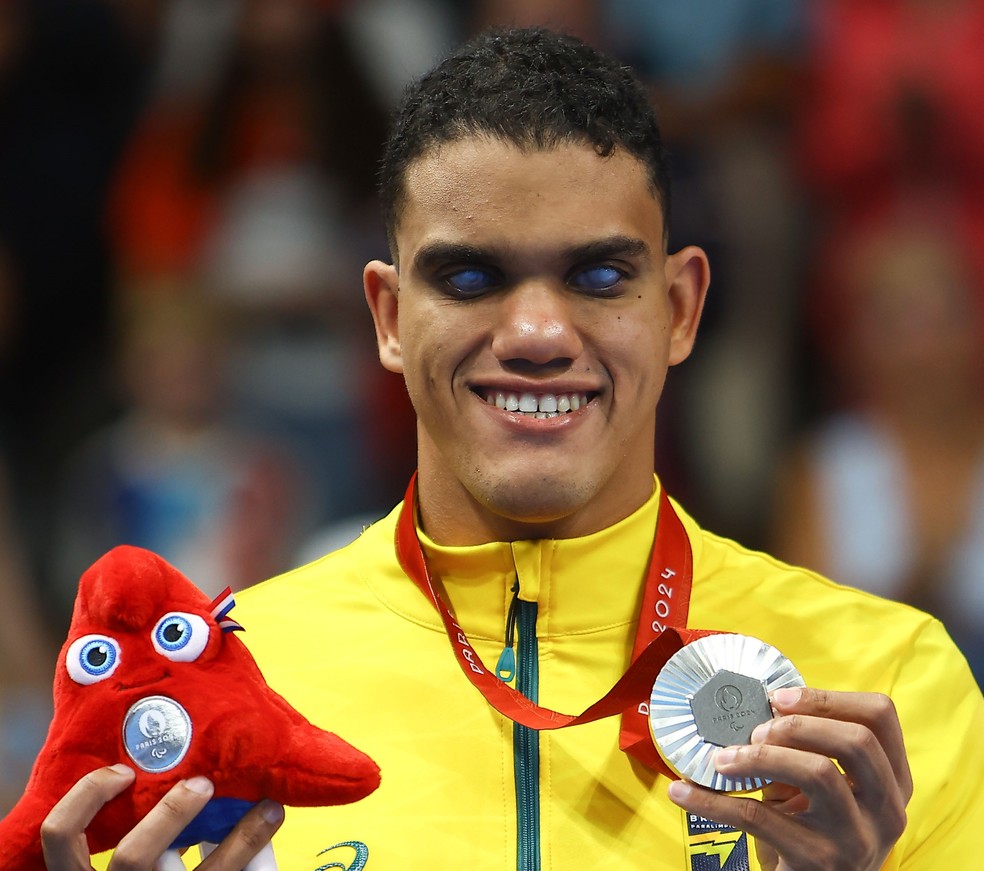 Wendell Belarmino, medalhista de prata na Paralimpíadas de Paris 2024 — Foto: Silvio Ávila/CPB