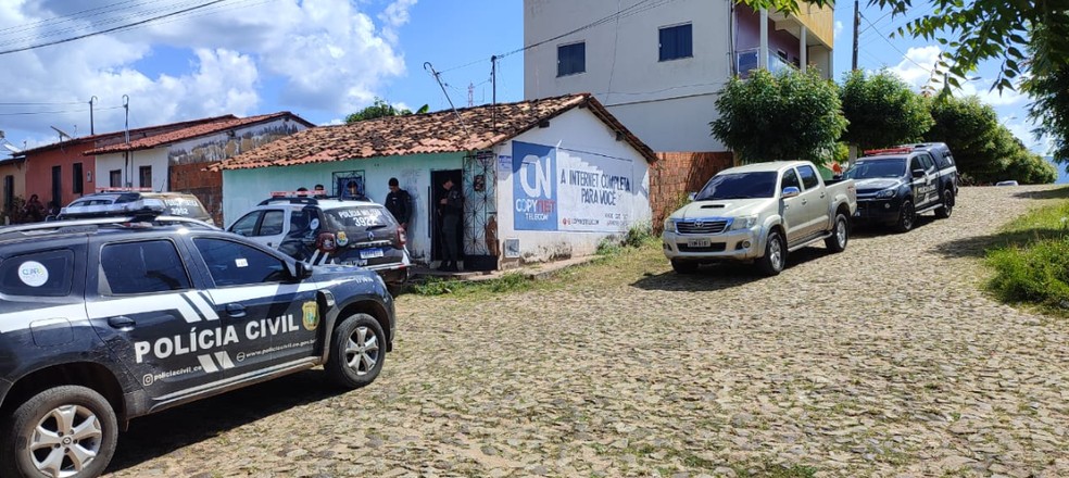 Operação da Polícia Civil contra o tráfico de drogas em Graça, interior do Ceará. — Foto: Polícia Civil