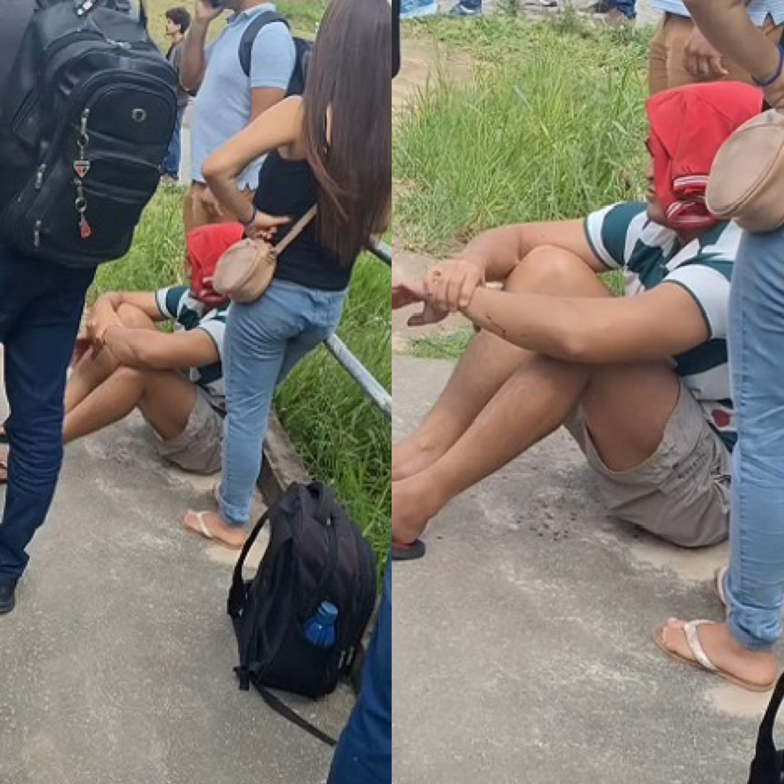 Parte de parede desaba em prédio da Ufal e atinge cabeça de estudante; VÍDEO