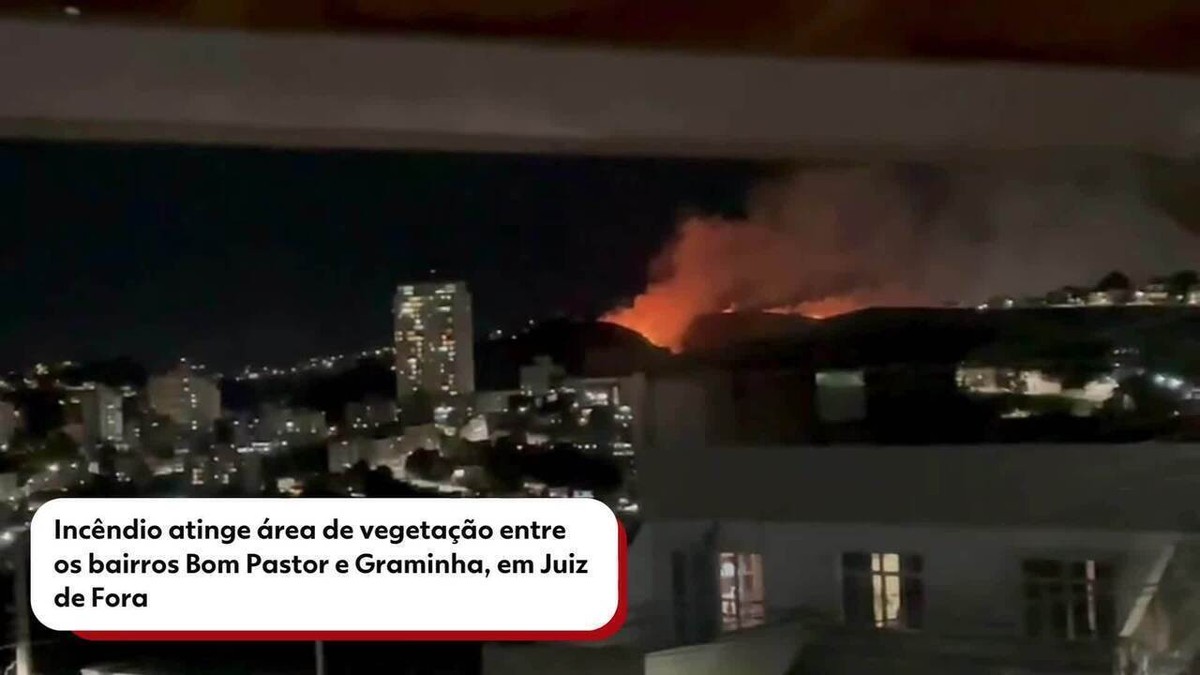 VÍDEO: Bombeiros combatem incêndio de grandes proporções nos bairros Bom Pastor e Graminha, em Juiz de Fora