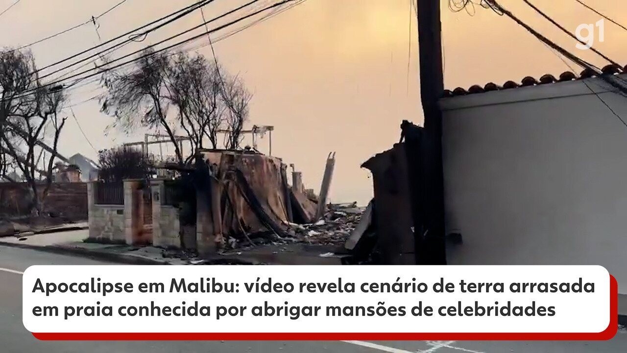 VÍDEOS mostram mansões destruídas em Malibu e Pacific Palisades