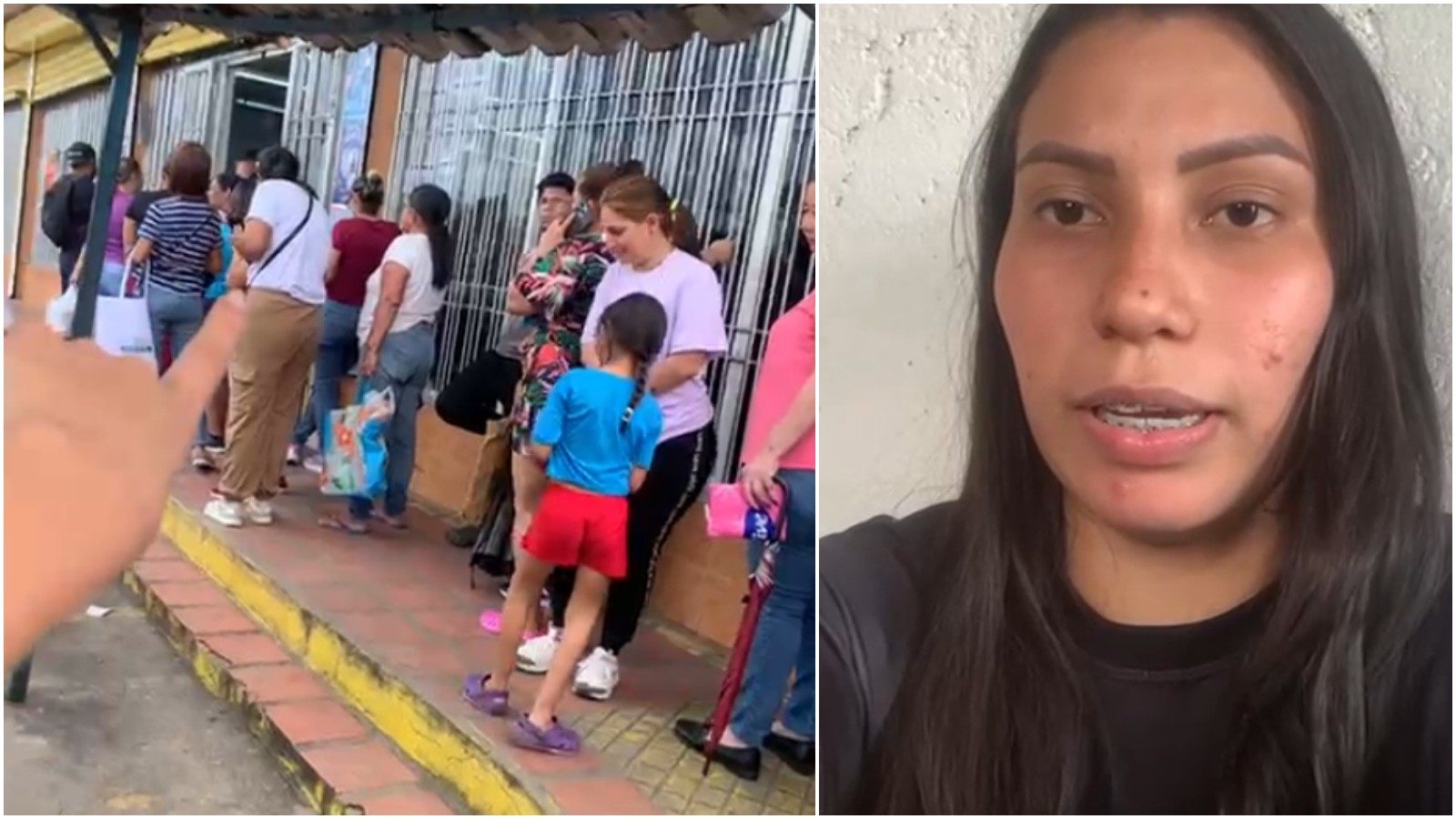 Venezuelana mostra fila para comprar e estocar comida em meio a incertezas políticas no país