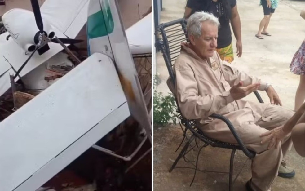 Piloto de aeronave que caiu, em Goiânia — Foto: Reprodução/Redes sociais