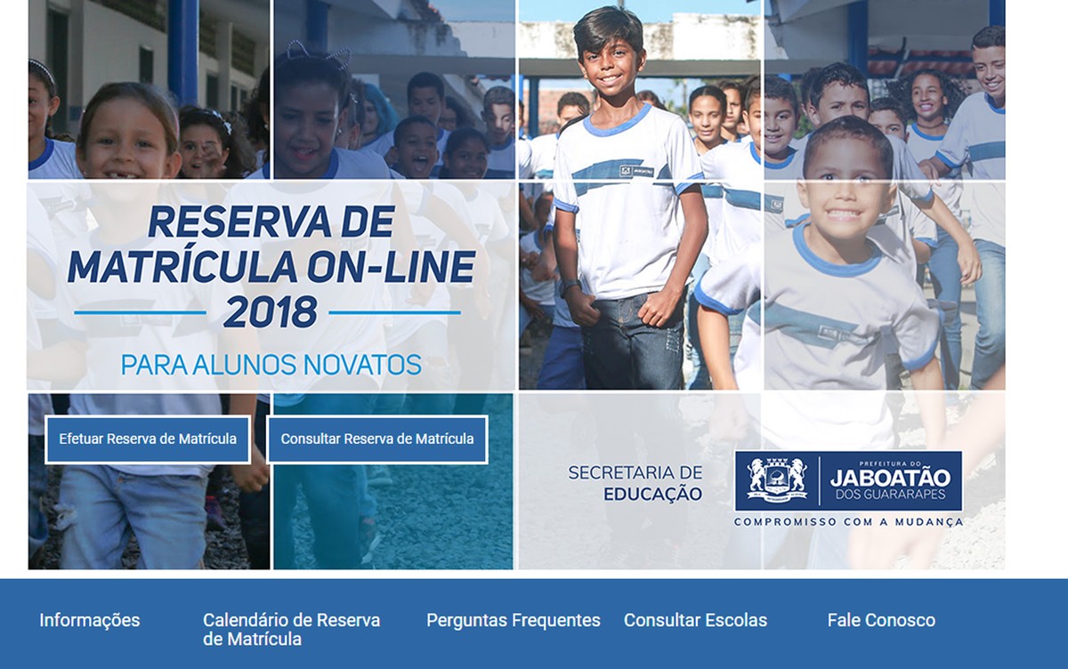 Matrícula da rede municipal de ensino de Jaboatão dos Guararapes começa ...