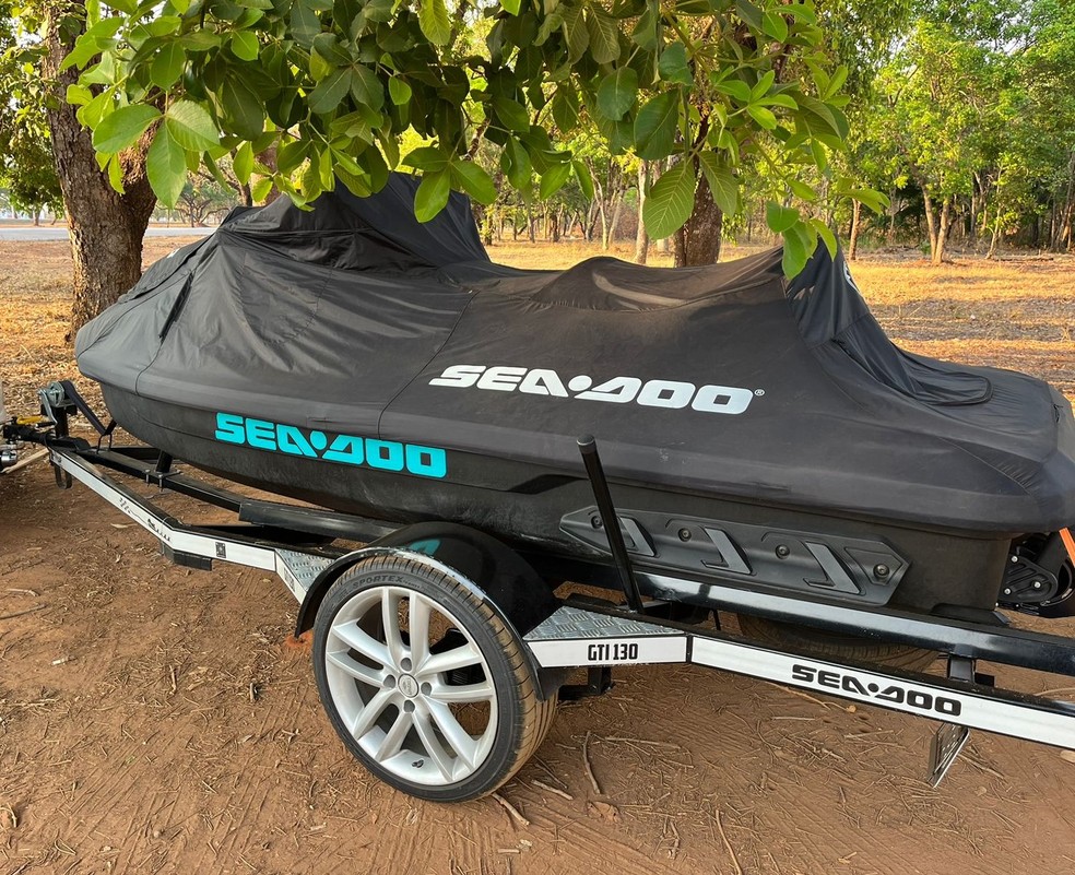 Moto aquática apreendida durante operação contra rifas digitais ilegais — Foto: Divulgação/Polícia Civil