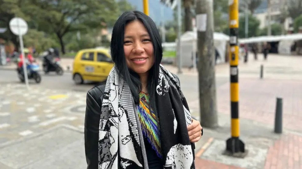 Juliana Domico nega que a mutilação genital feminina faça parte da cultura ancestral emberá — Foto: José Carlos Cueto/BBC News Mundo