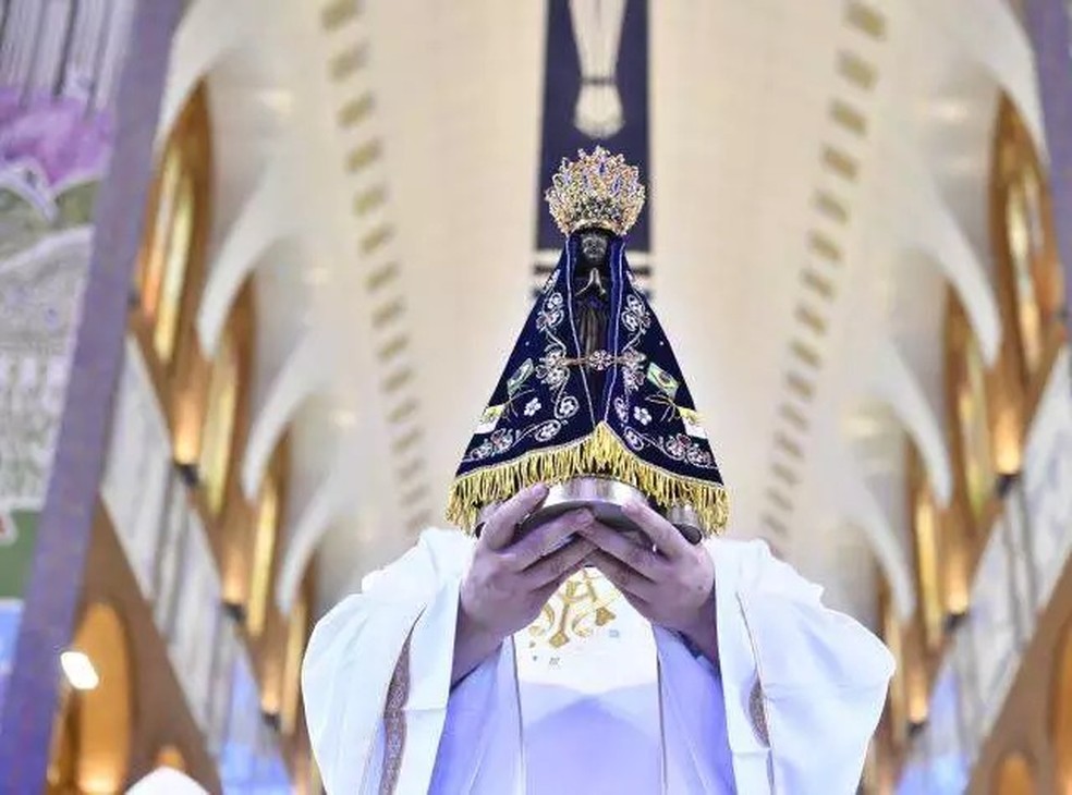 Imagem de Nossa Senhora Aparecida, Padroeira do Brasil — Foto: Arquivo/Thiago Leon/Santuário Nacional de Aparecida