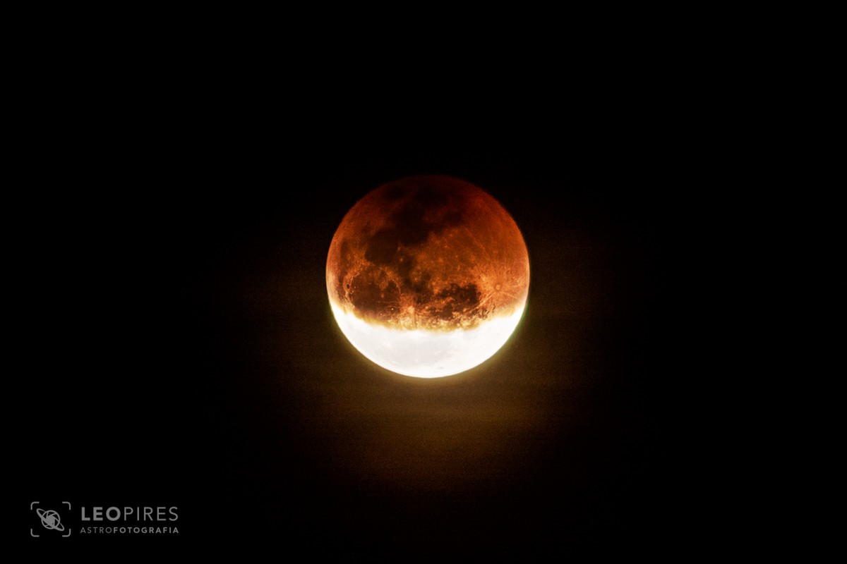 Eclipse lunar é registrado por astrofotógrafo no Sul do Rio de Janeiro