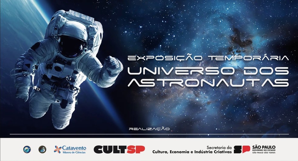 Exposição Universo dos Astronautas — Foto: Reprodução