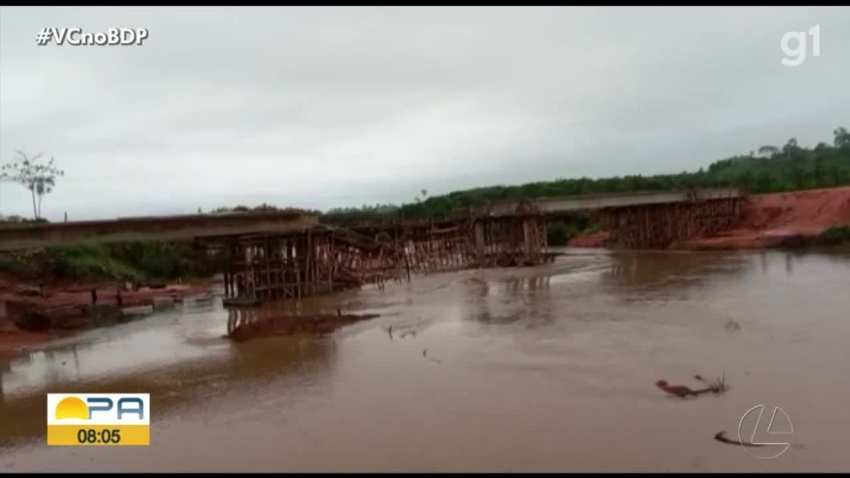 VÍdeo Estrutura De Ponte Em Construção Desaba Na Br 230 E Rodovia é Interditada No Pará Pará G1 