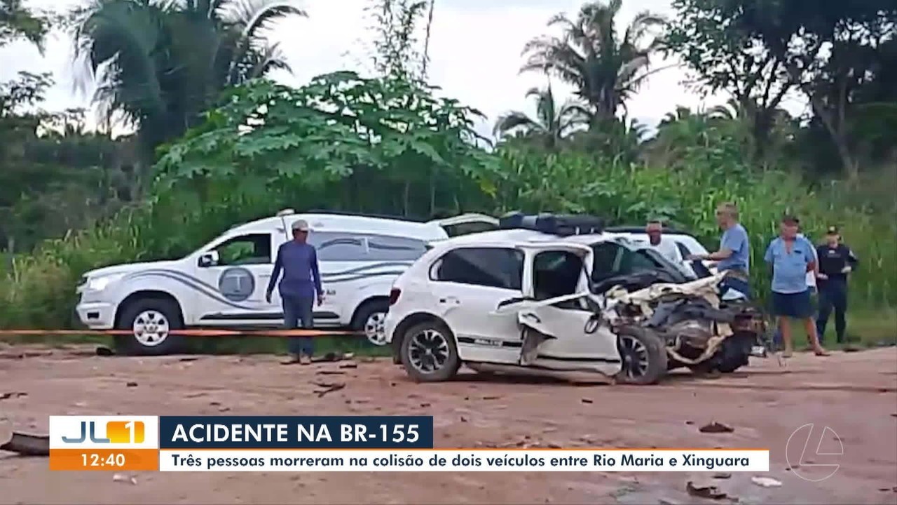Três pessoas morrem em colisão entre dois carros na BR-155, no sul do PA