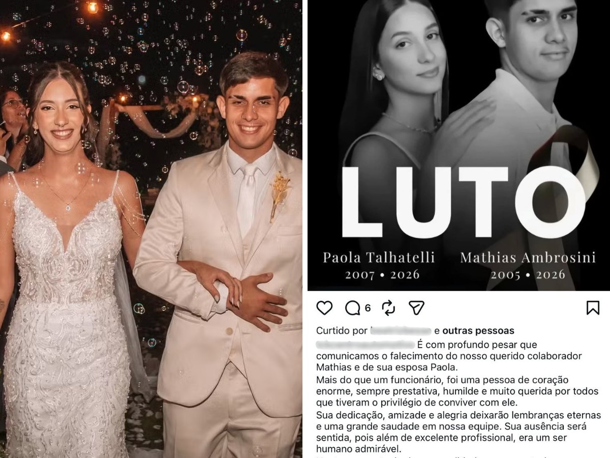 'Amor muito bonito': quem eram os recém-casados mortos em acidente de trânsito no interior de SP