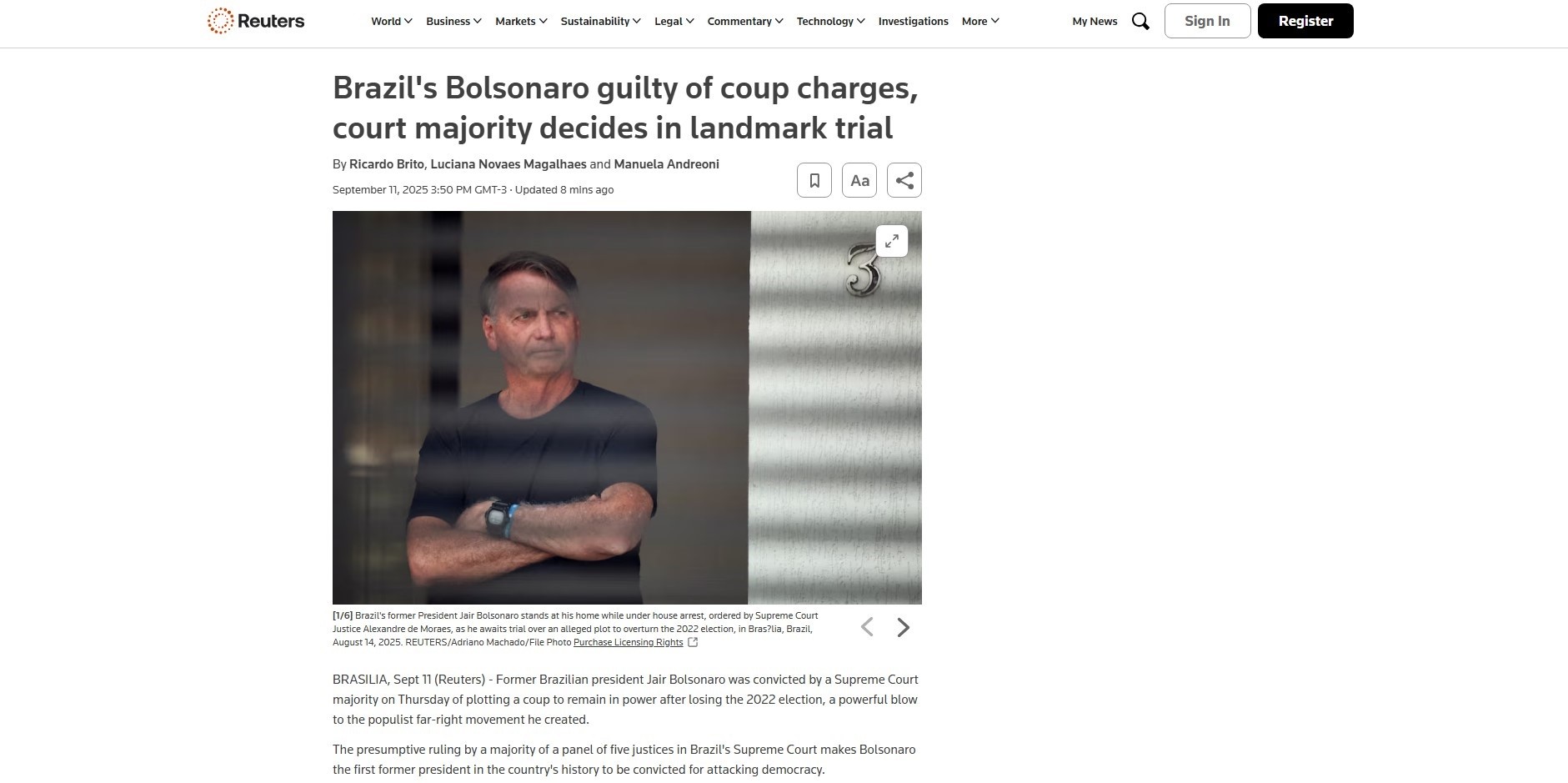 STF tem maioria para condenar Bolsonaro por organização criminosa; veja a repercussão na imprensa internacional