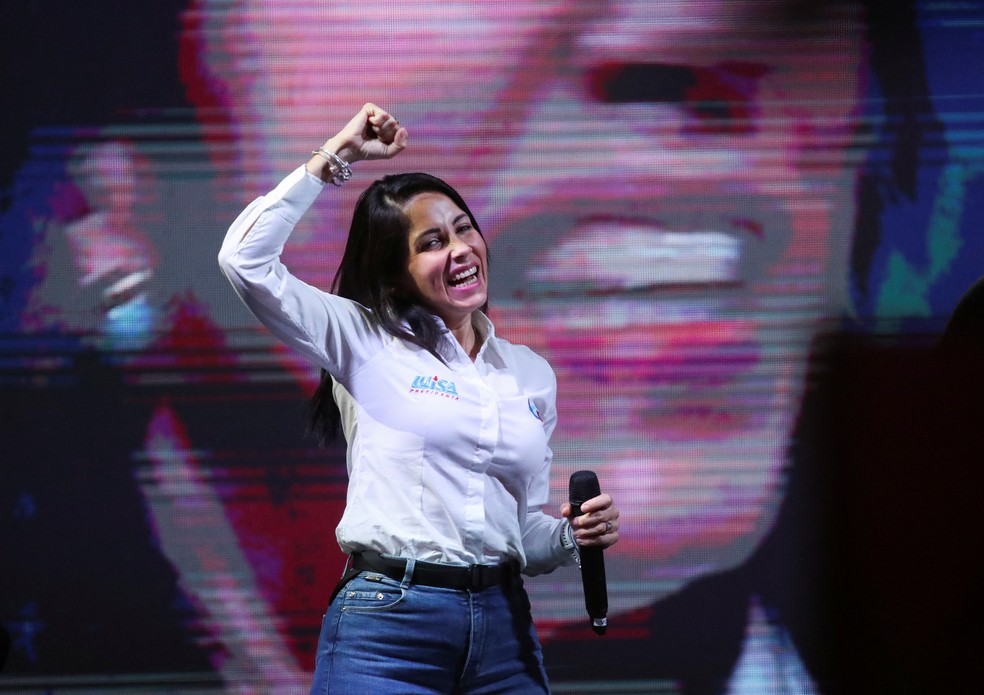 Luisa González, canditada à presidência do Equador — Foto: REUTERS/Henry Romero