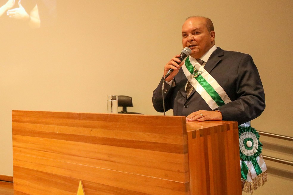 Ibaneis Rocha em cerimônia para deixar o cargo de governador, em 30 de março de 2026 — Foto: Renato Alves/ Agência Brasília