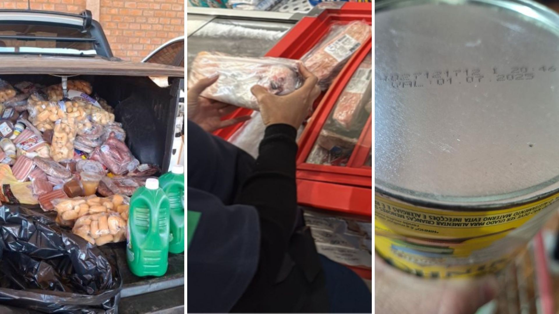 300 kg de alimentos são apreendidos; até leite em pó vencido há quase um ano foi encontrado