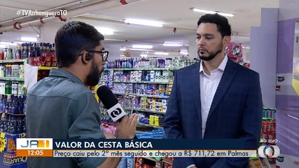 Valor da cesta básica cai em Palmas
