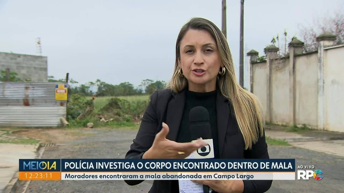 Exames preliminares indicam que corpo encontrado dentro de mala em Campo  Largo é de uma mulher, diz delegado, Paraná