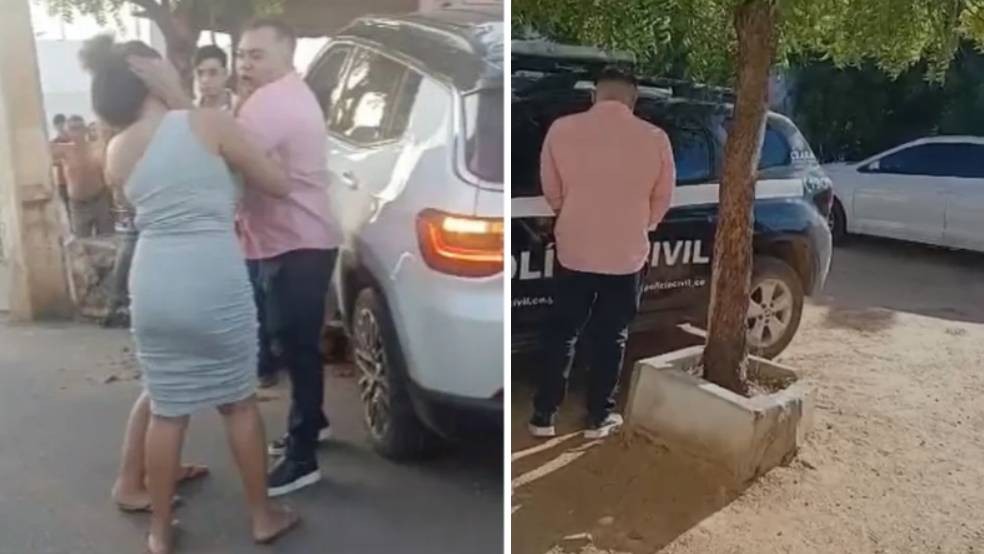 Delegado que deu tapa no rosto de mulher é filmado urinando em viatura da Polícia Civil; vídeo