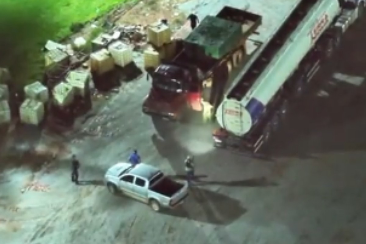 VÍDEO mostra prisão de funcionários após desvio de combustível ligado a garimpo ilegal em MT
