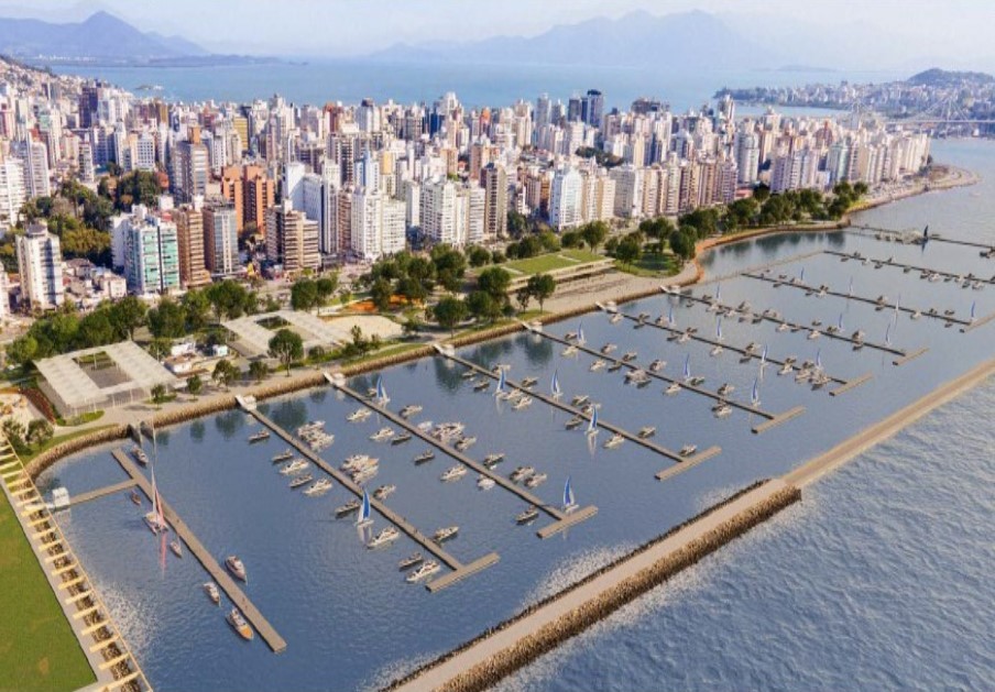 Ação quer que Ibama assuma licenciamento ambiental de marina da Beira-mar Norte, em Florianópolis