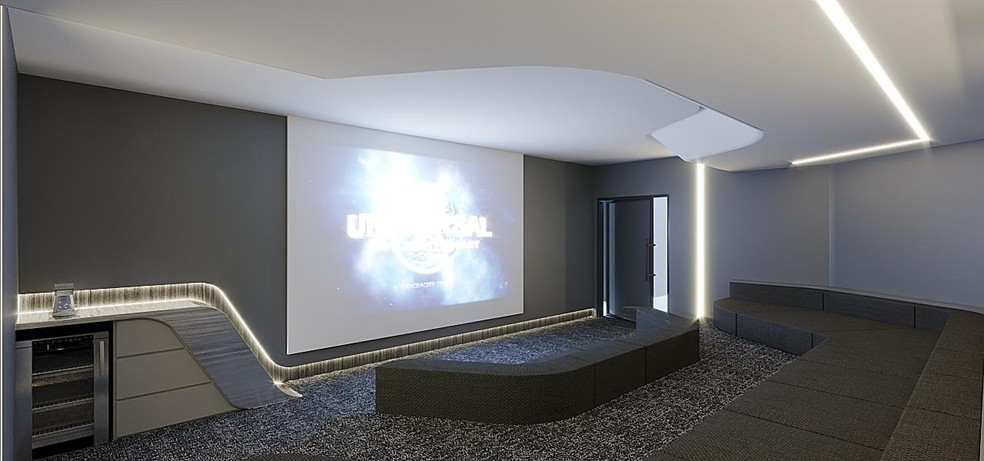 Cinema VIP no Prédio Yachthouse, em Balneário Camboriú — Foto: Divulgação