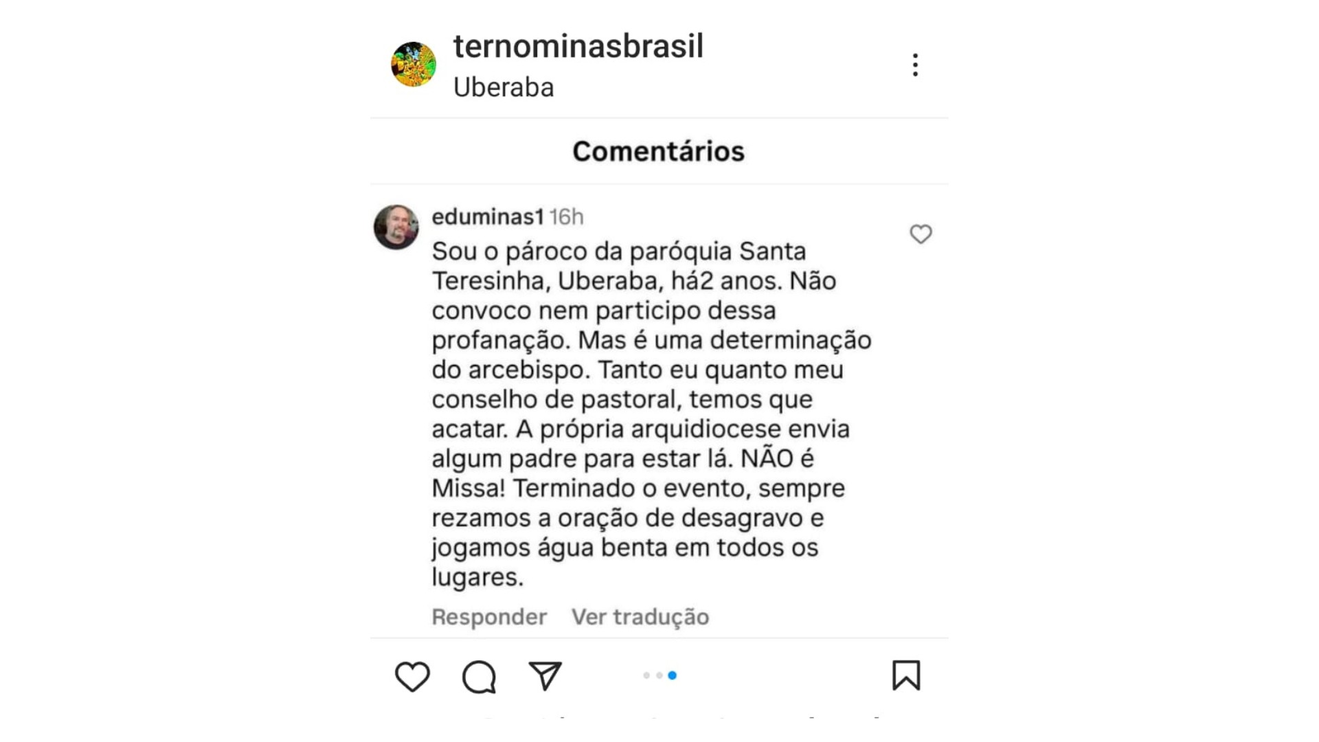 Padre diz nas redes sociais que celebração do congado é 'profanação' em Uberaba