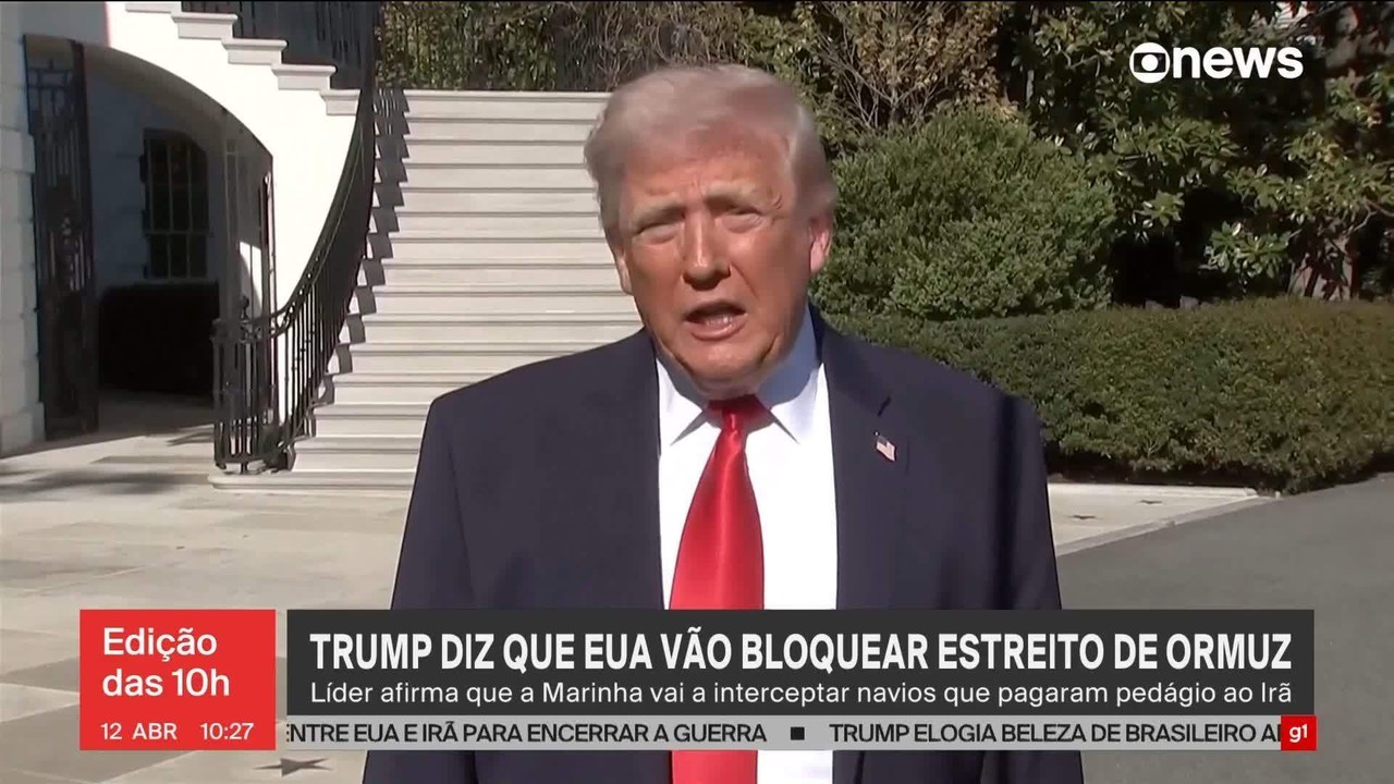 Trump diz que EUA vão bloquear navios no Estreito de Ormuz que pagam pedágio para o Irã e faz novas ameaças