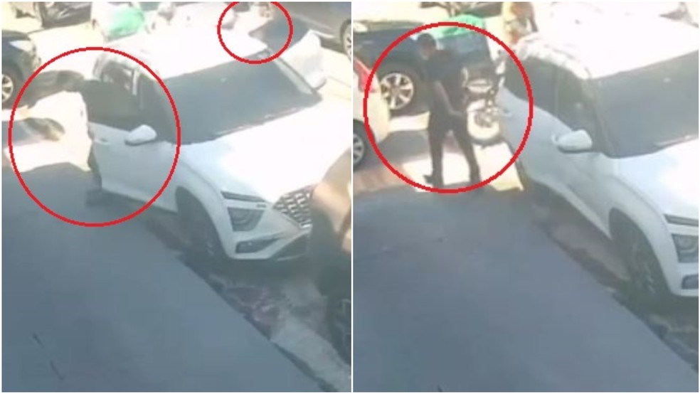 Falsos policiais civis fazem família refém e obrigam a fazer transferências por Pix no Bairro Aldeota, em Fortaleza. — Foto: Reprodução