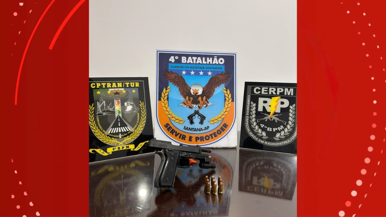 Homem é preso com arma de numeração raspada em Santana