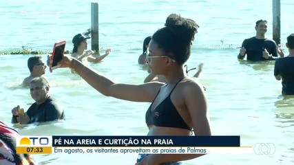 Banhistas aproveitam início de agosto para ir às praias de Palmas
