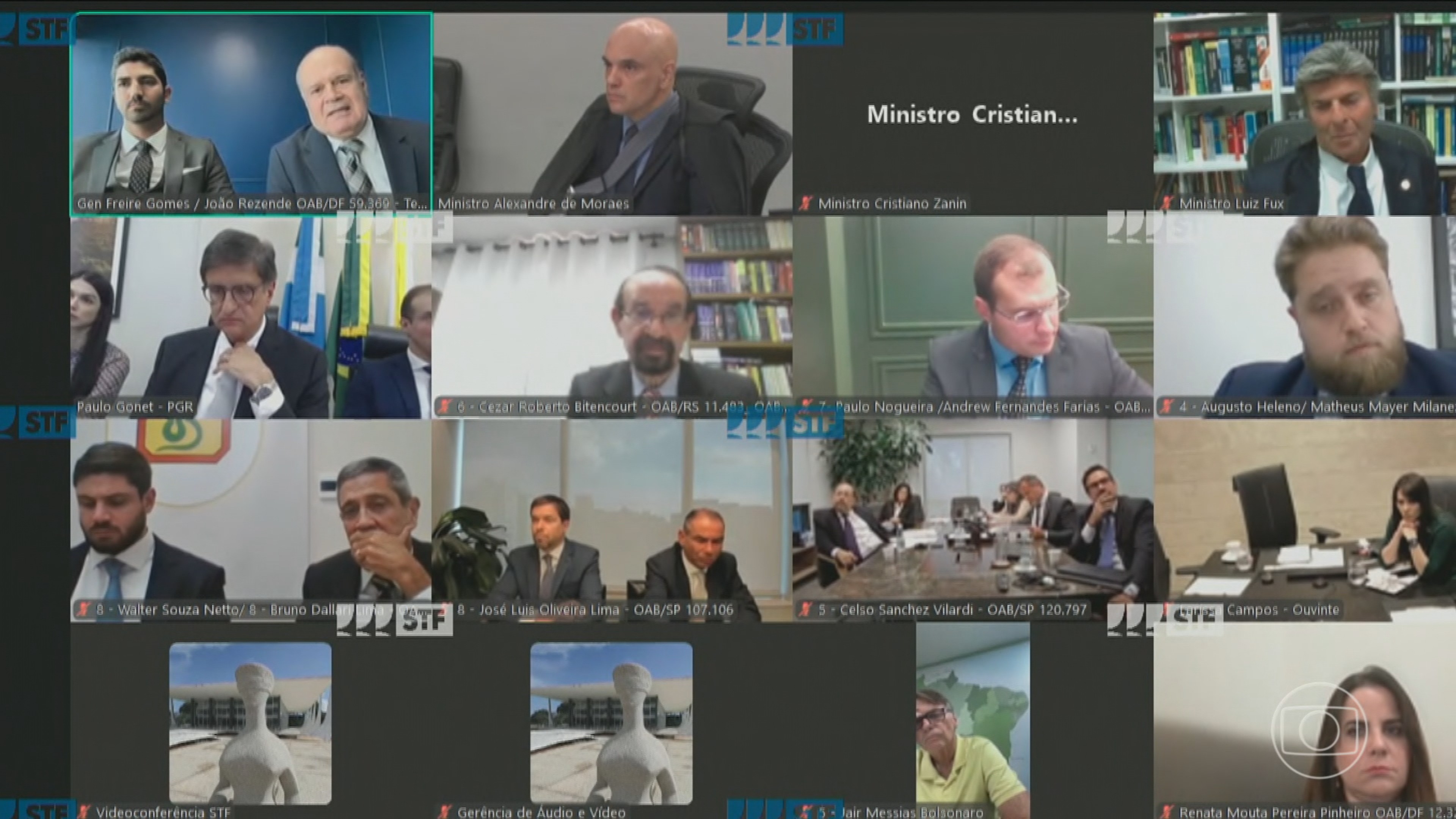 STF divulga vídeos com depoimentos das testemunhas no julgamento do 'núcleo crucial' da tentativa de golpe de Estado