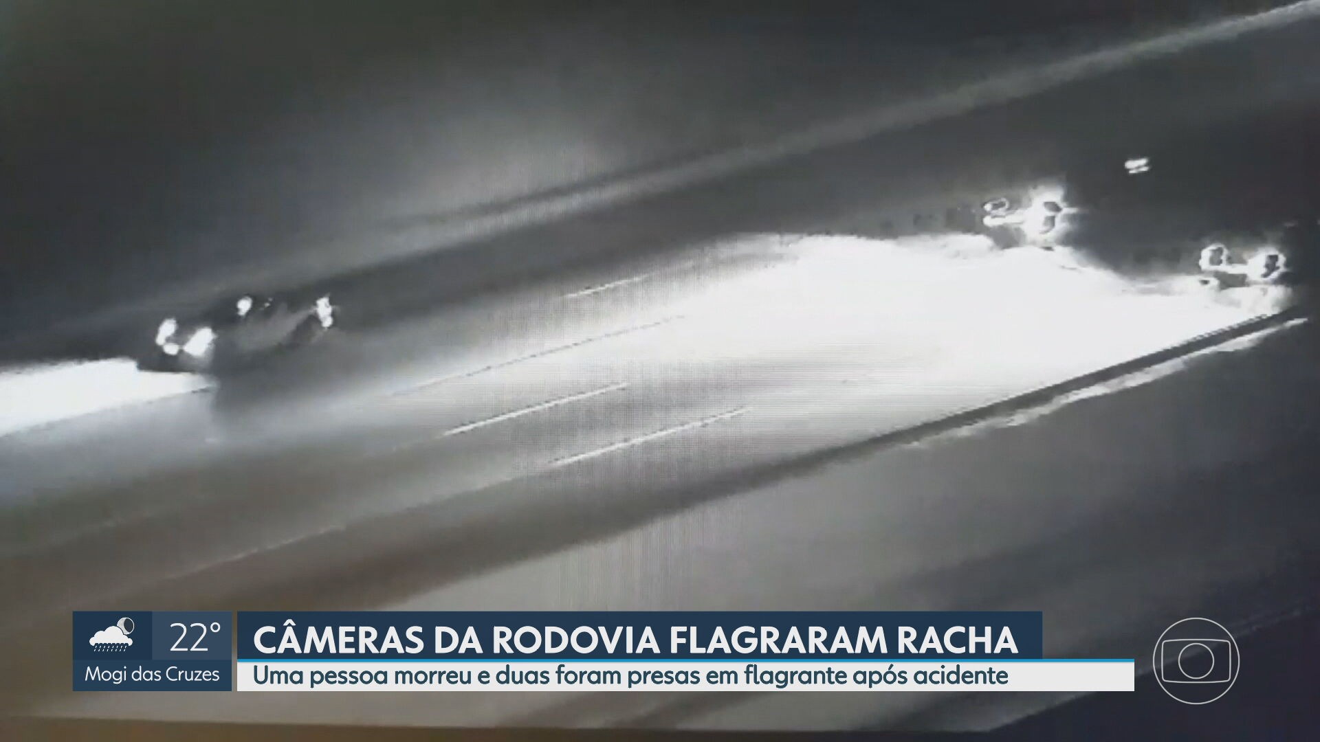 VÍDEO: câmera de segurança flagra carros envolvidos em racha em alta velocidade na Rodovia dos Bandeirantes