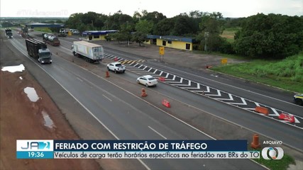Feriado prolongado terá restrição para veículos de carga nas rodovias federais do TO