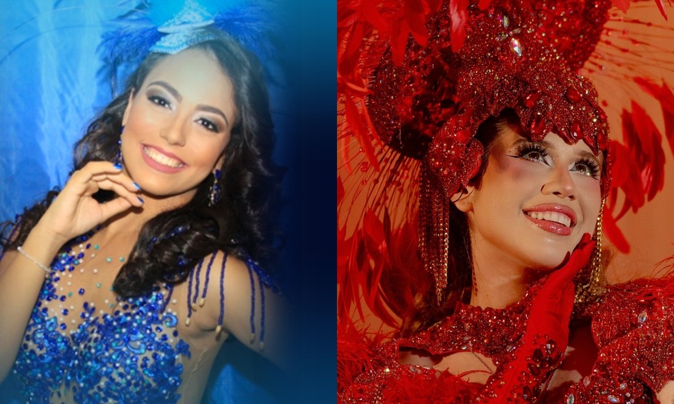 Sinhazinhas Caprichoso e Garantido - Valentina Cid e Raíra Lins. — Foto: Boi Caprichoso/Boi Garantido