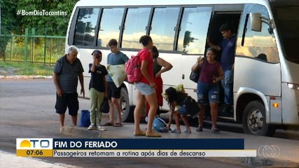 Retonorno após feriado movimenta rodoviária de Palmas