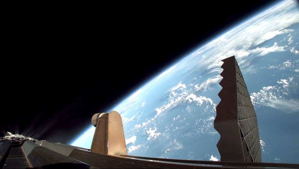 Starship mostra imagens da Terra — Foto: Reprodução/SpaceX