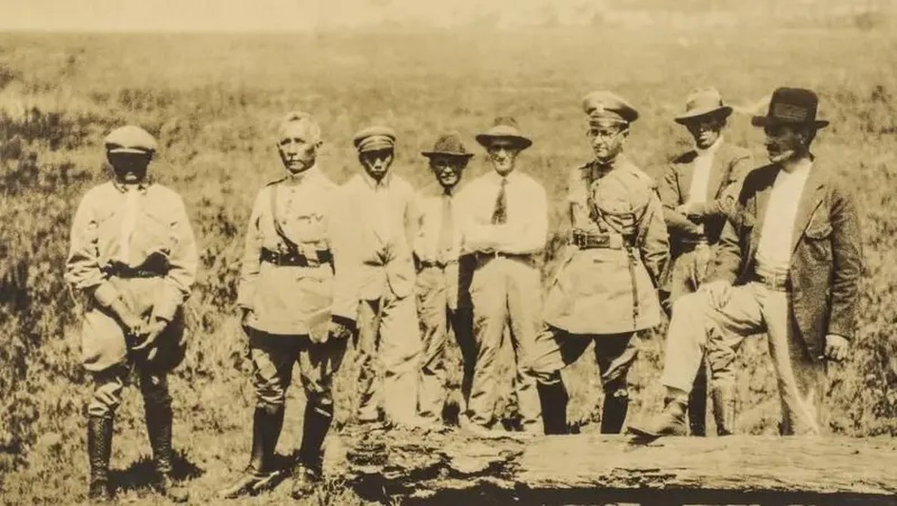 Rondon coordenou trabalho de linha telegráfica do Mato Grosso ao Amazonas — Foto: Biblioteca Nacional