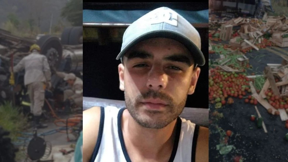 Wellington da Silva Machado, de 24 anos, retornava para o Rio Grande do Sul, quando o veículo carregado de verduras, tombou em trecho de rodovia do Espírito Santo conhecido como 'Curva da Morte' — Foto: Reprodução