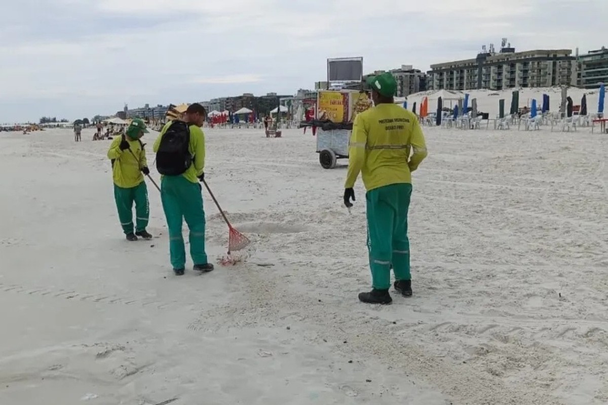 229 toneladas de resíduos são recolhidas das praias de Cabo Frio durante o feriado de Nossa Senhora Aparecida
