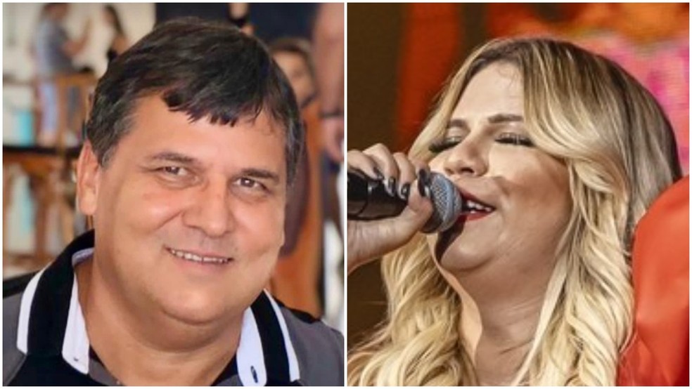 O empresrio Wander Oliveira e a cantora Marlia Mendona  Foto: Arte/G1